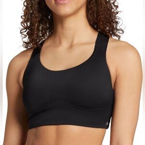 Alpine Design Longline High Support Bra Adjustable Straps Pure Black Size Small